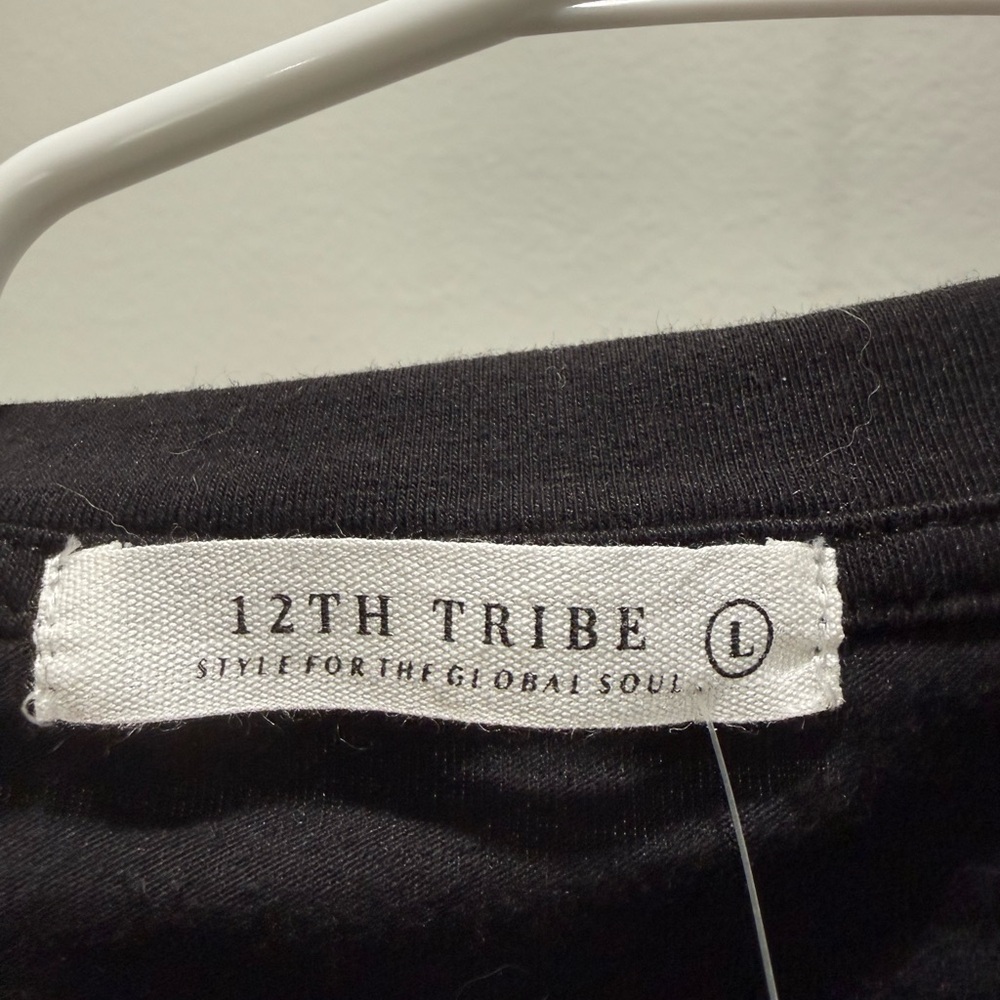 12th Tribe Black Studded Graphic Tee - Picture 2 of 4